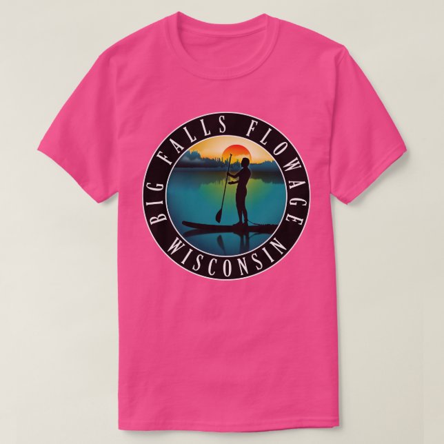Camiseta Big Flows Wisconsin Paddleboard (Frente do Design)