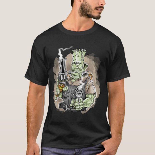 Camiseta Big Frankie Big Caliber 50 de Armas Biker (Frente)
