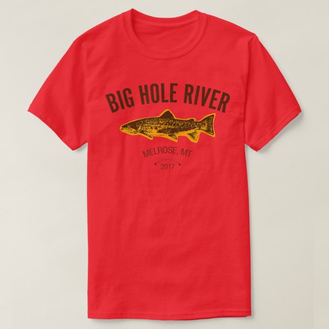 Camiseta Big Hole River, Melrose Montana Tee  (Frente do Design)