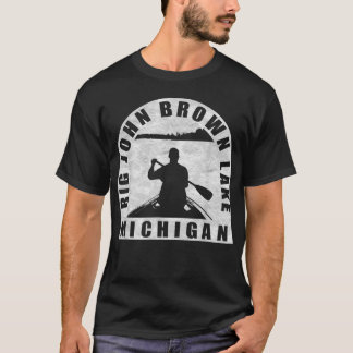 Camiseta Big John Brown Lake Canoeing Michigan