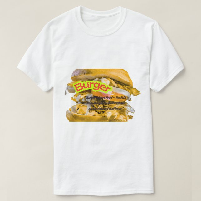 Camiseta Big Juicy Burger Illustration | Funny Fast Food (Frente do Design)