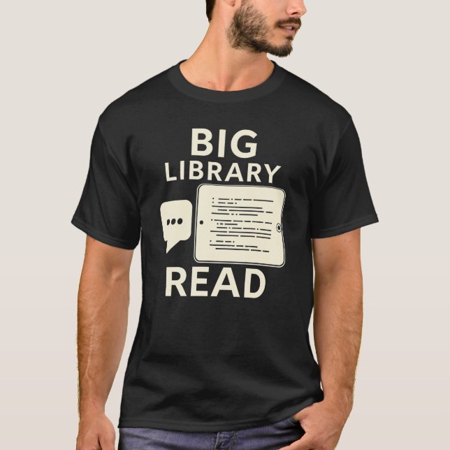 Camiseta Big Library Read - Digital Reading & E-Reader (Frente)