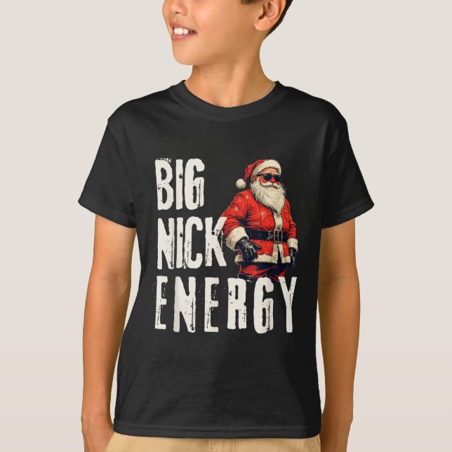 Camiseta Big Nick Energy Funny Santa Christmas  (Frente)