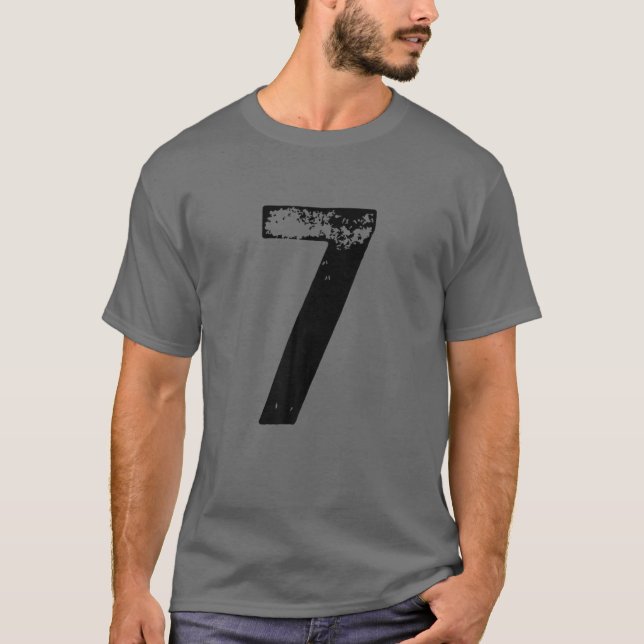 Camiseta Big Number 7 For 7Th Birthday Seven Years Old Sinc (Frente)