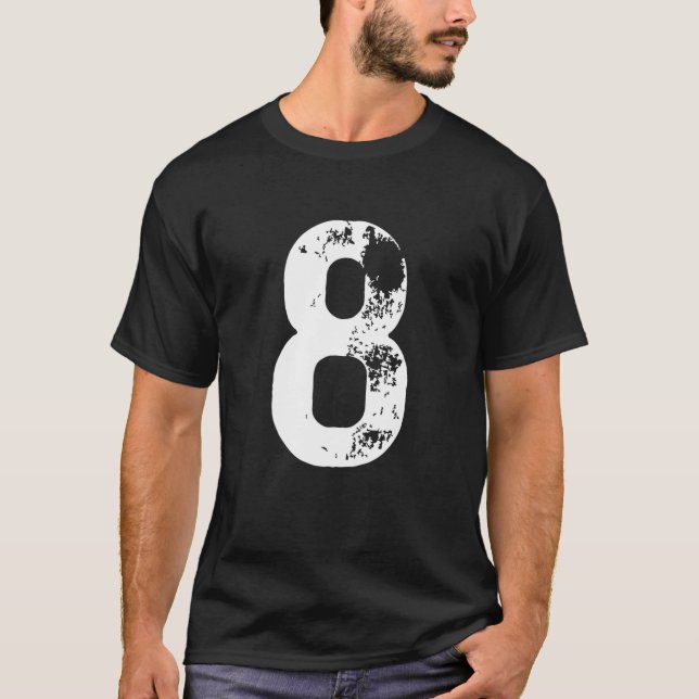 Camiseta Big Number 8 For 8Th Birthday Eight Years Old Sinc (Frente)