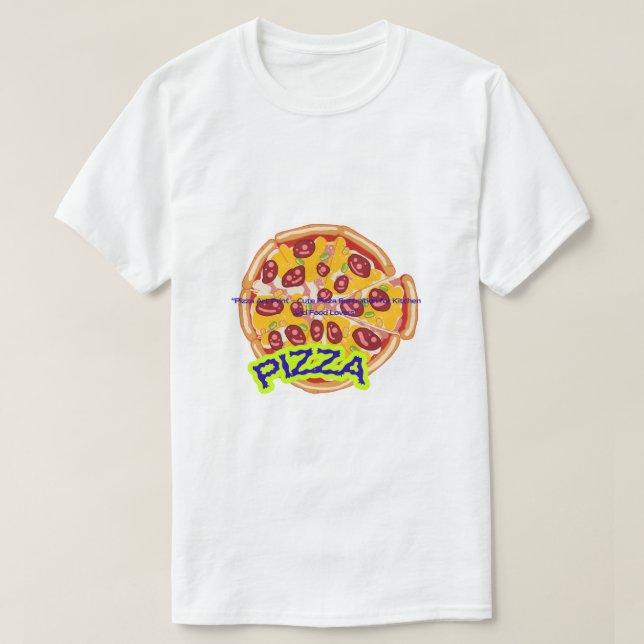 Camiseta Big Pizza Art – Cheesy Slice Illustration for Food (Frente do Design)