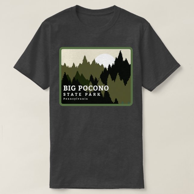 Camiseta Big Pocono State Park Pensilvânia Sunrise (Frente do Design)