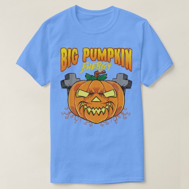 Camiseta Big Pumpkin Energy Halloween (Frente do Design)
