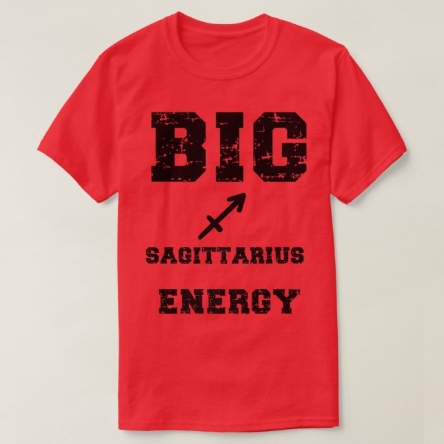 Camiseta Big Sagittarius Energy Novembro Aniversário (Frente do Design)