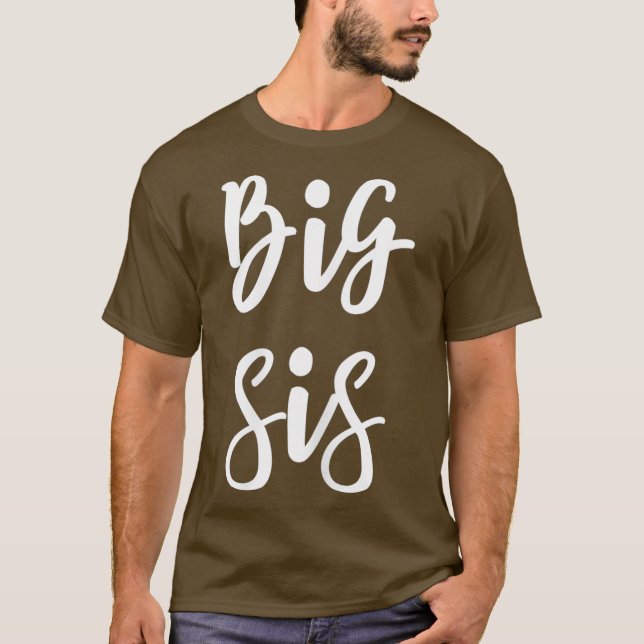 Camiseta Big Sis para Irmãozinho e Irmã (Frente)