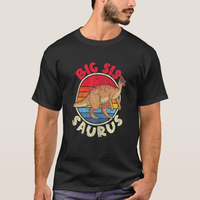 Camiseta Big Sis Surus I Parasaurolophus I Family Matching (Frente)