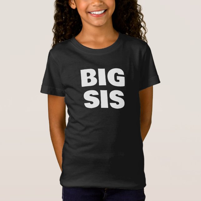 Camiseta Big Sister Family Photoshoot Bold Lettered Tri-Bl (Frente)