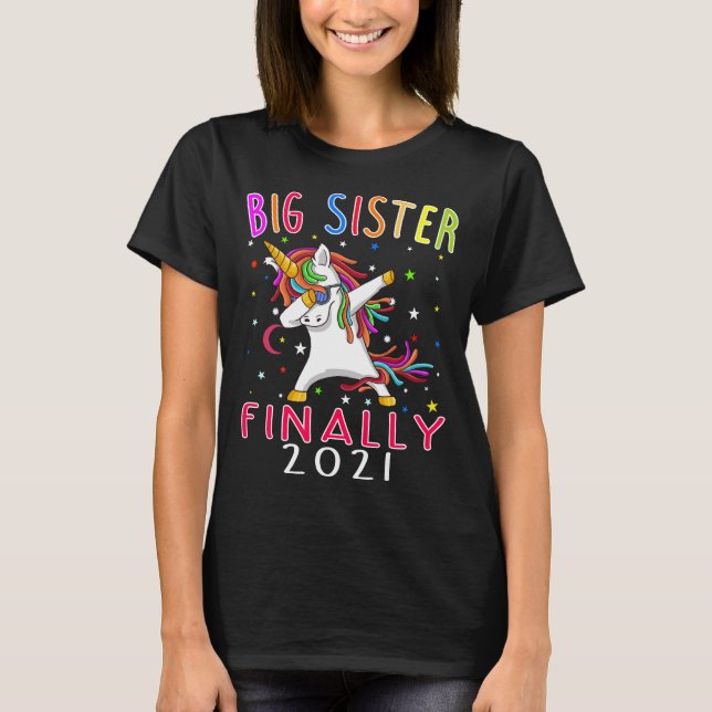 Camiseta Big Sister Finalmente Unicórnio 2021 (Frente)