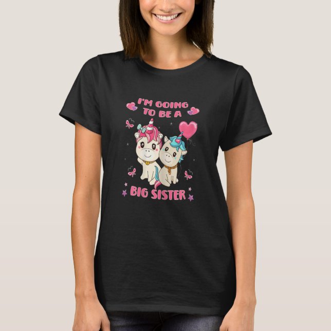 Camiseta Big Sister - I´m Going To Be A Big Sister With Cut (Frente)