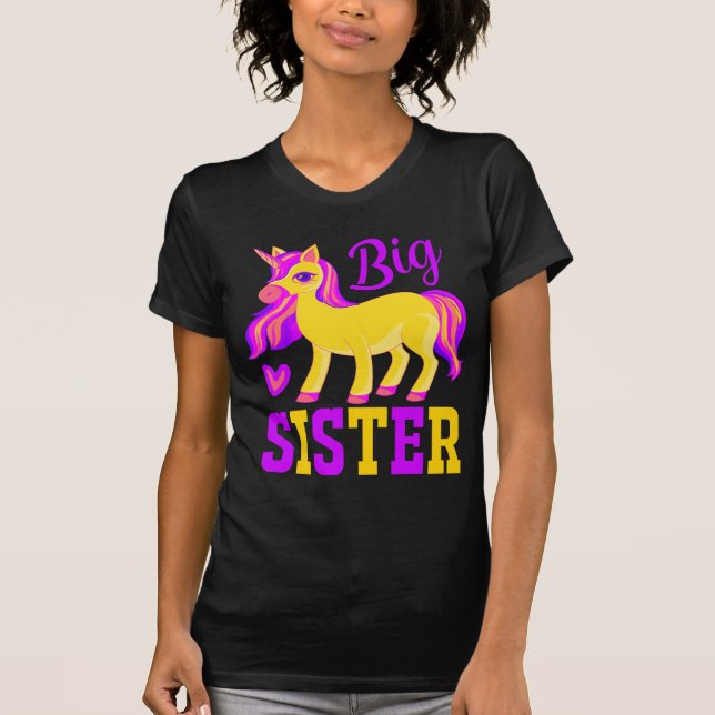 Camiseta Big Sister Magical Unicorn (Frente)