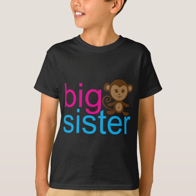 Camiseta Big Sister Monkey (Frente)