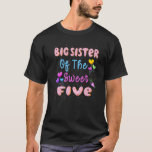 Camiseta Big Sister Of The Sweet Five 5th Donut Birthday Pa<br><div class="desc">Big Sister Of The Sweet Five 5th Donut Birthday Party Theme</div>