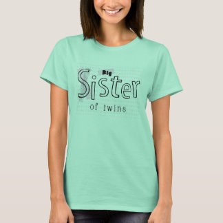 Camiseta Big Sister of Twins Adult Tee