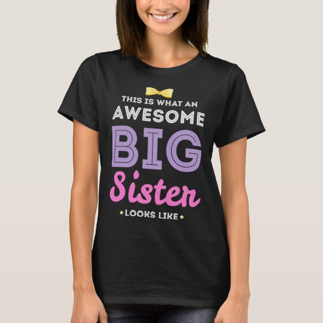 Camiseta Big Sister Promotion Announcement Pregnancy Reveal (Frente)