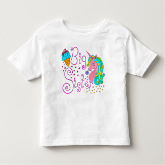 Camiseta "Big Sister" Unicorn Toddler