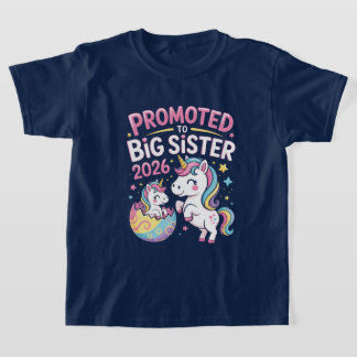 Camiseta Big Sister Upgrade 2026 – Magical Unicorn Edition