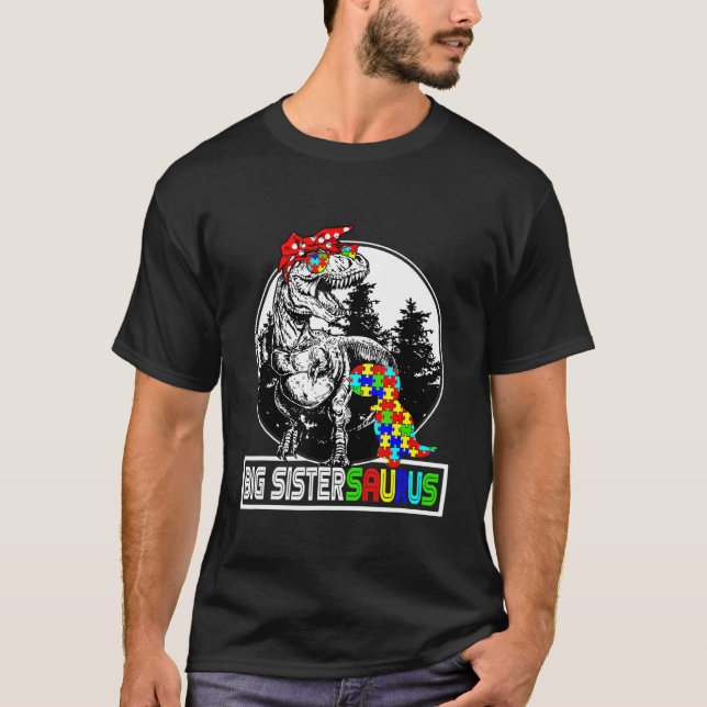 Camiseta Big Sistersaurus T Rex Dinossaur Big Sistersaurus (Frente)