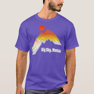 Camiseta Big Sky Montana 70s80s Estilo Retro Souvenir Esqui