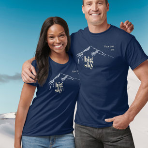 Camiseta Big Sky Montana montanha rabiscada