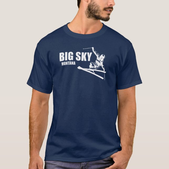 Camiseta Big Sky Resort Montana Skier (Frente)