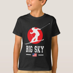 Camiseta Big Sky Usa Ski Resort Rocky Montanhas Americanas 