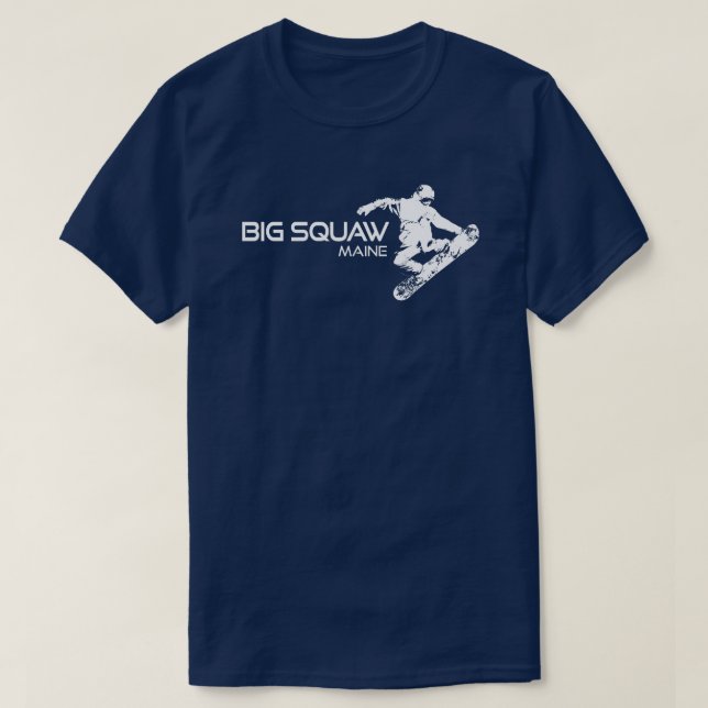 Camiseta Big Squaw Maine Snowboarder (Frente do Design)