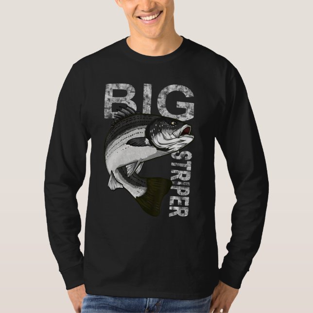 Camiseta Big Striper Apparel Cape Cod Fishing Striped Bass  (Frente)