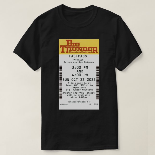 Camiseta Big Thunder Mountain Fastpass 2022 Classic T-Shirt (Frente do Design)