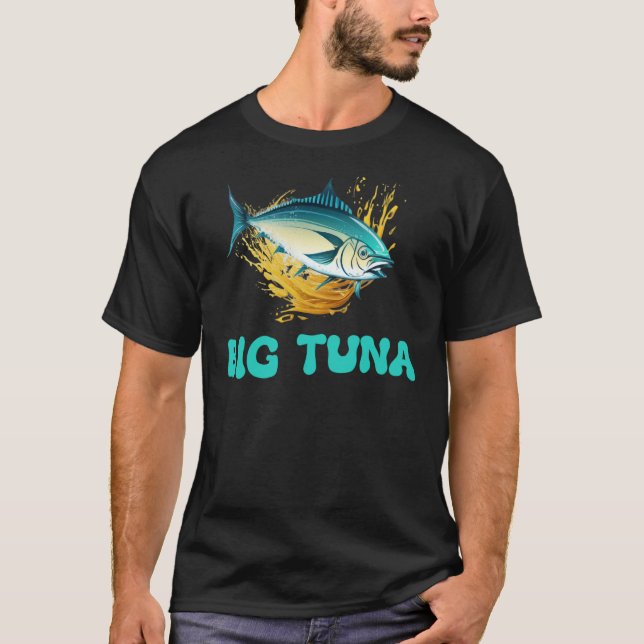 Camiseta Big Tuna Fish Deep Sea Fishing Love Atlantic Giant (Frente)
