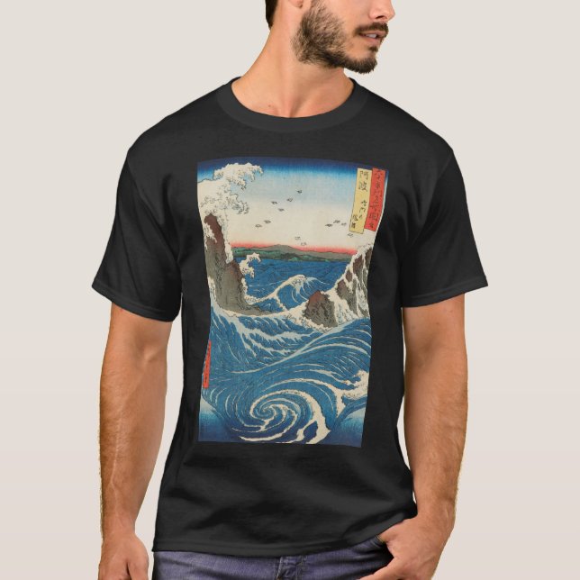 Camiseta Big Waves and Whirlpools Japonês Art3033png3033 (Frente)