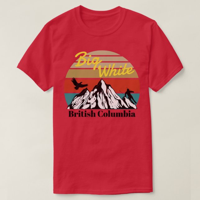 Camiseta Big White ski British Columbia (Frente do Design)