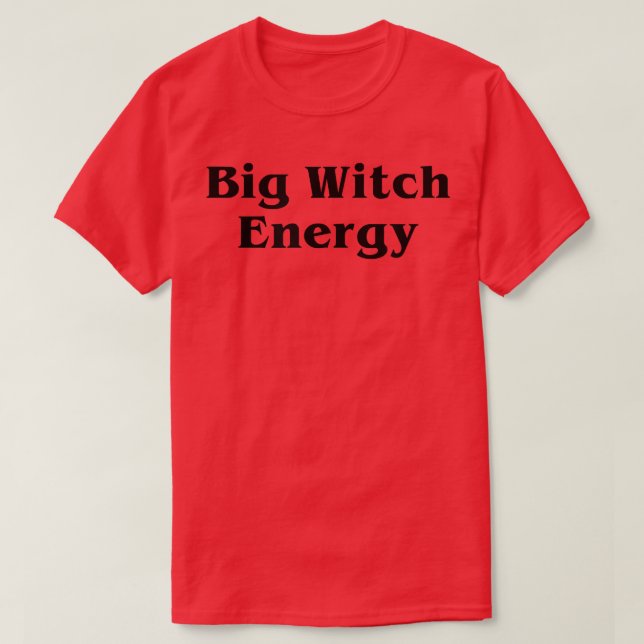 Camiseta Big Witch Energy Spooky Season Funny Cute Hallowee (Frente do Design)