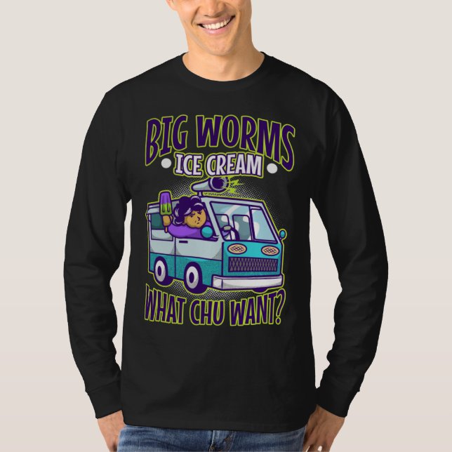 Camiseta Big worms ice cream truck  1 (Frente)