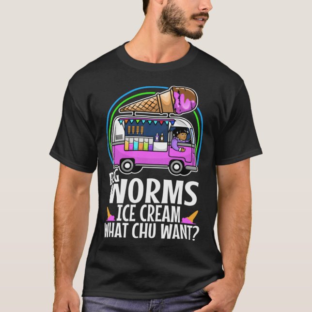 Camiseta Big worms ice cream truck  3 (Frente)
