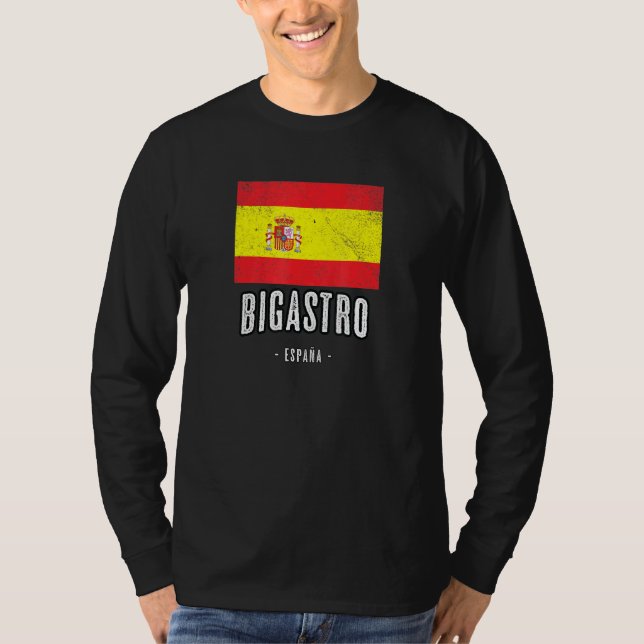 Camiseta Bigastro Espanha Es Flag Bandera City Ropa (Frente)