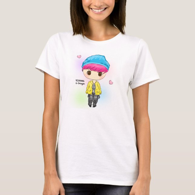 CAMISETA [BIGBANG] O T-SHIRT DAS MULHERES DE G-DRAGON CHIBI (Frente)