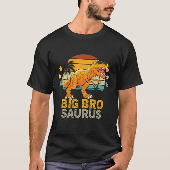 Camiseta Bigbrosaurus Rex Dinosaur Big Bro Saurus Brother (Frente)