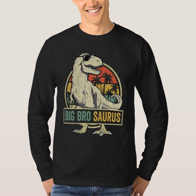 Camiseta Bigbrosaurus Rex Dinosaur Big Bro Saurus Brother F (Frente)