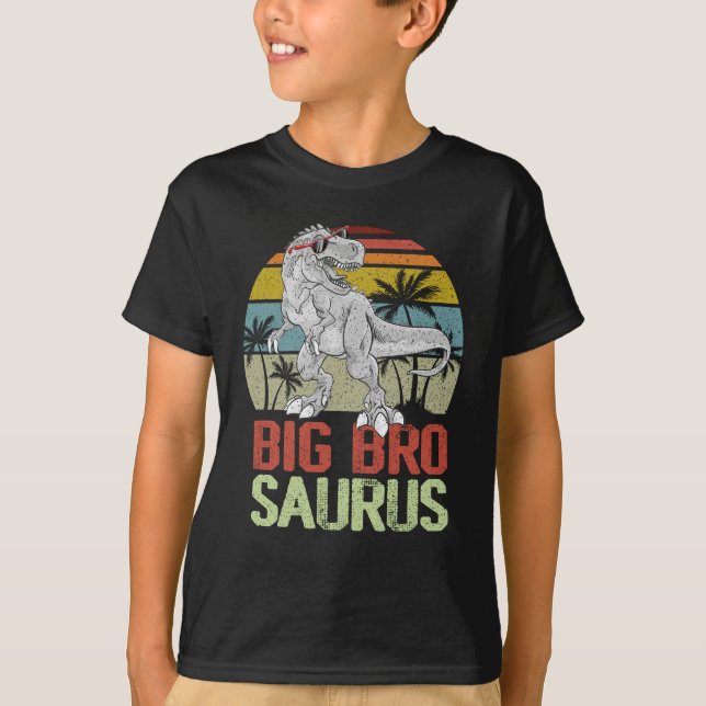 Camiseta Bigbrosaurus T Rex Dinossaur Big Bro Surus Brother (Frente)