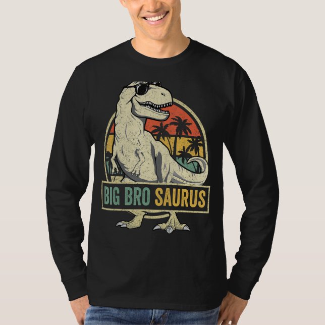 Camiseta Bigbrosaurus T Rex Dinossaur Big Bro Surus Brother (Frente)