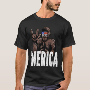 Camiseta Bigfoot 4° De Julho De Ondas Do Dia Da Independênc