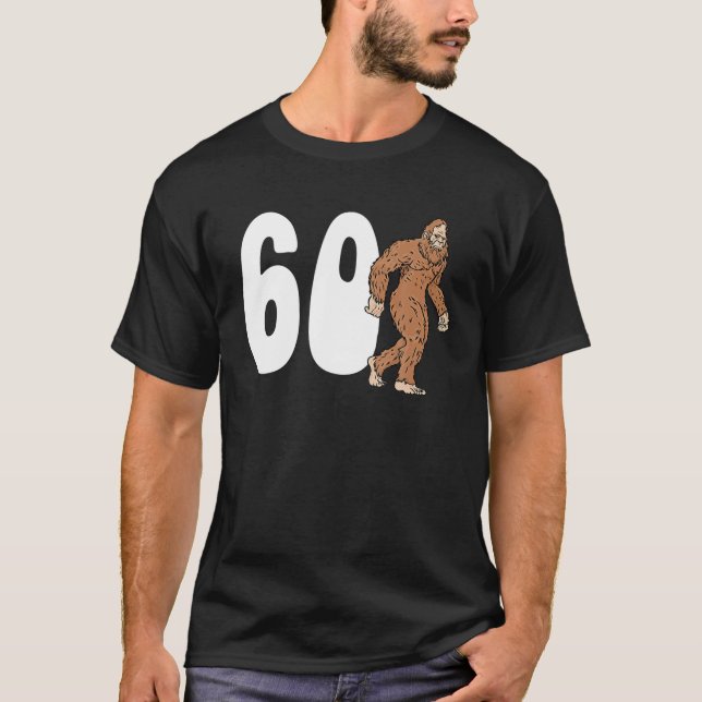 Camiseta Bigfoot 60º Sexto Aniversário Sasquatch 60 Anos O (Frente)