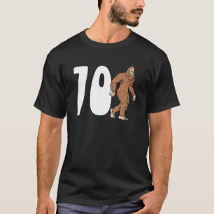 Camiseta Bigfoot 70 70 Anos Aniversário Sasquatch 70 Anos