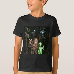 Camiseta Bigfoot alien ufo selfie engraçado sasquatch meme