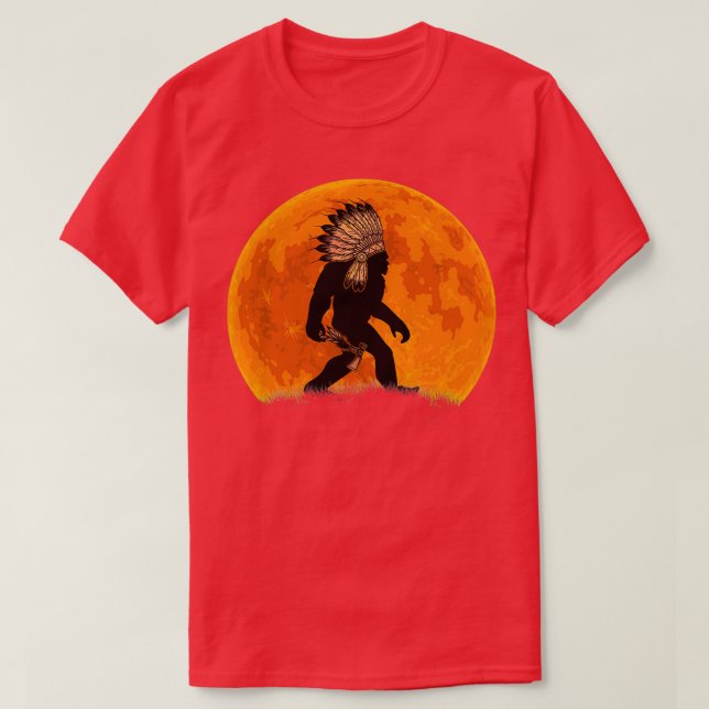 Camiseta Bigfoot Americano Nativo (Frente do Design)